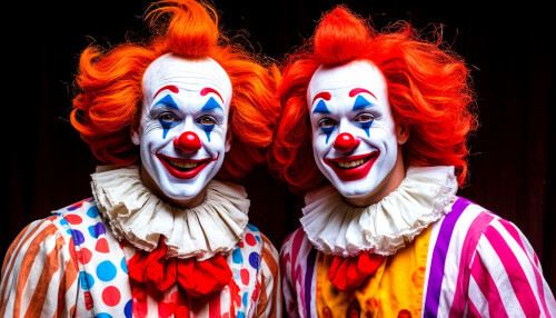 Полицейские успешно задержали двух зловещих клоунов