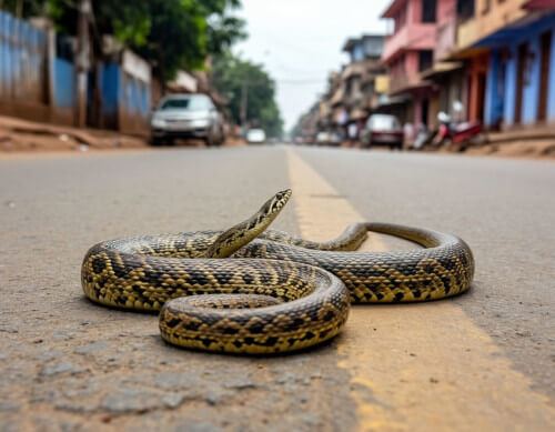 Фотография с пойманной змеёй стоила жизни полицейскому